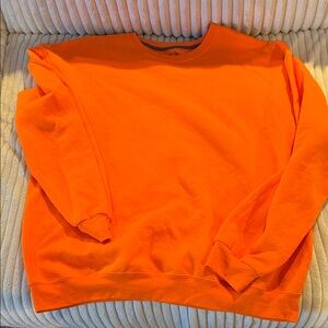Fruit of the Loom Bright Orange Crewneck Sweatshirt